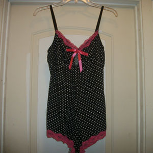 TRENDING PIN UP CULTURE PINK DOTS PINUP TEDDI M